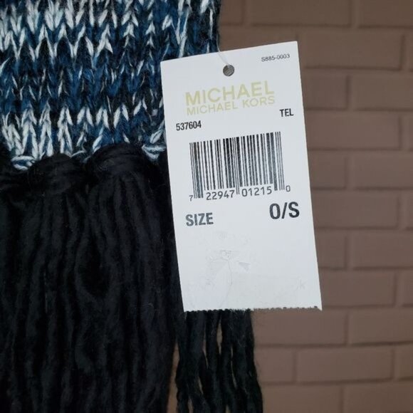 Michael Kors stripe stud embellished fringe scarf‎ - Picture 7 of 9